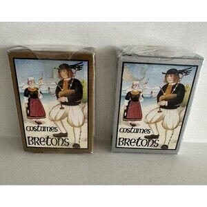 Vintage Ortagne Ortez Costumes Of Bretons Deck Of Cards game 54 MADE IN FRANCE